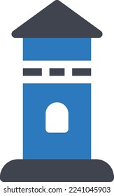 tower Vector illustration on a transparent background. Premium quality symmbols. Glyphs vector icons for concept and graphic design. 
