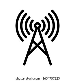 tower vector thin line icon 