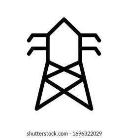 tower vector thin line icon 