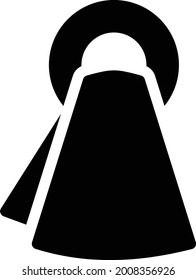 tower with white background. tower is a symbol of professtion .glyph flat icon.