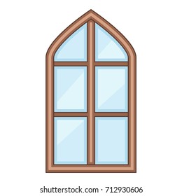 Tower window frame icon. Cartoon illustration of tower window frame vector icon for web
