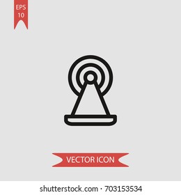 Tower of wireless signal vector icon illustration symbol
