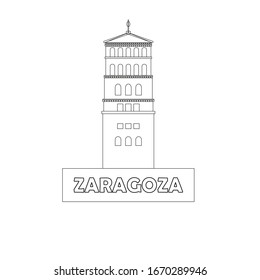 tower of the Zuda in Zaragoza Spain