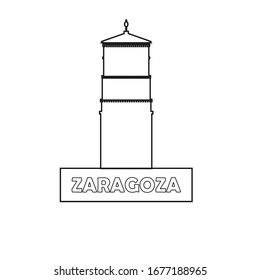 tower of the Zuda in Zaragoza Spain