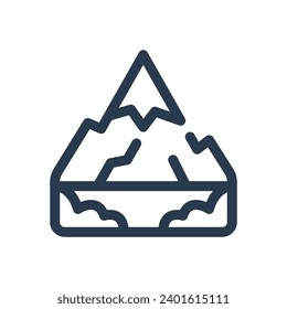 Towering Mountain Vector Icon Illustration for Alpine Grandeur