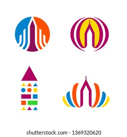Towers concept color logo