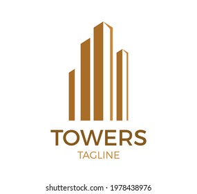 towers vector logo template design