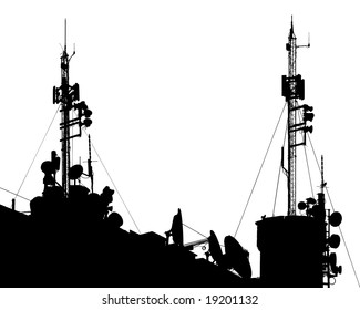 Towers, wired to wireless comm