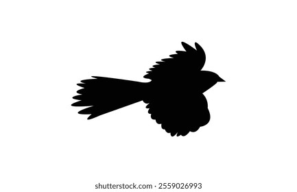 Towhee Bird Silhouette Design  And Vector Illustration. 