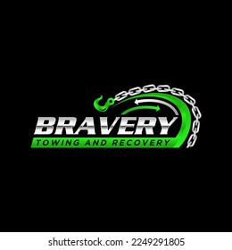 Towing automotive logo black background