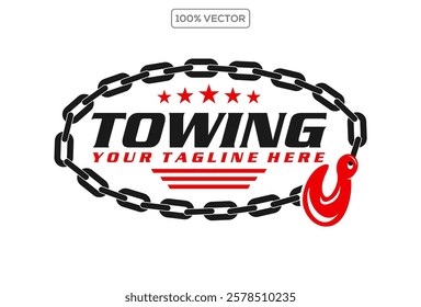 Towing car automotive logo design