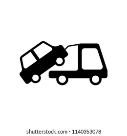 Towing a Car icon vector icon. Simple element illustration. Towing a Car symbol design. Can be used for web and mobile.