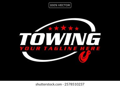 towing car logo template Crane Service. vector logo