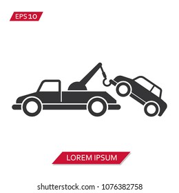 towing car vector icon