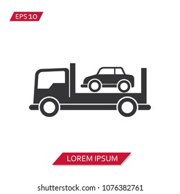 towing car vector icon