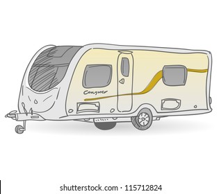Towing Caravan - Vacation mobile trailer as accommodation for recreation