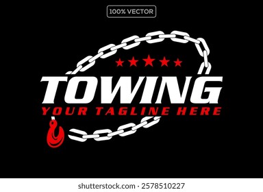 towing company logo design vector template illustration