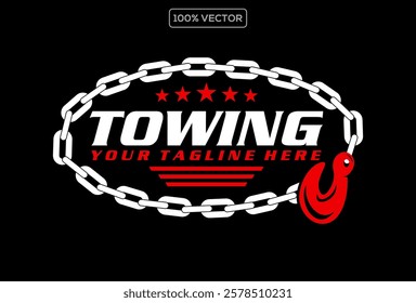 towing company logo design vector template