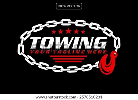 towing company logo design vector template
