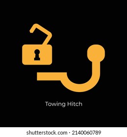 Towing Hitch Sign SYmbol Car Dashboard