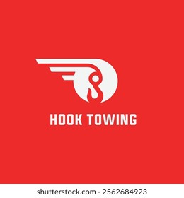 Towing hook logo,Towing car evacuation logo hook design winch truck rescue emergency accident service