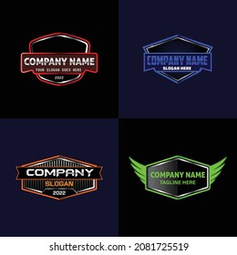 Towing Truck Badge Automotive Sport Race Emblem 3d Shield Logo Easy To Edit