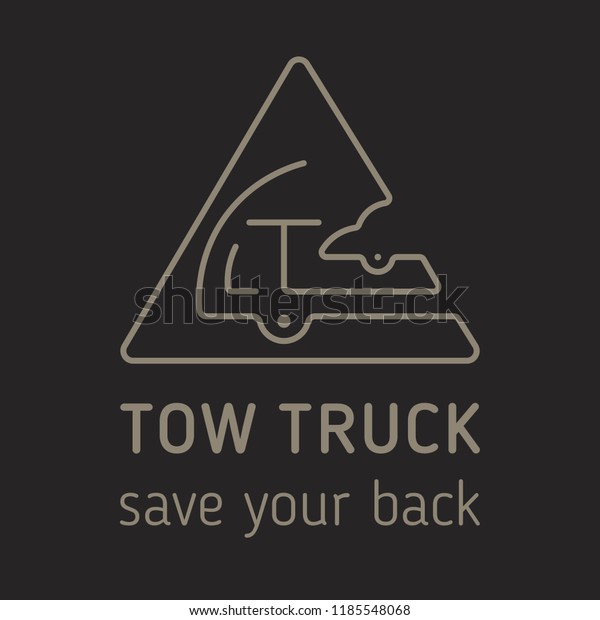 Towing truck icon isolated vector. Vector towing\
truck icon isolated for logo, branding. Flat towing truck icon\
isolated for sign, website, advertise. Line art vector towing truck\
icon, label, symbol