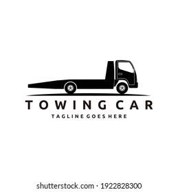 Towing Truck Icon Vector, Filled Flat Sign, Solid Pictogram Isolated on White Symbol Logo Illustration