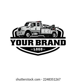 Towing truck illustration logo vector isolated