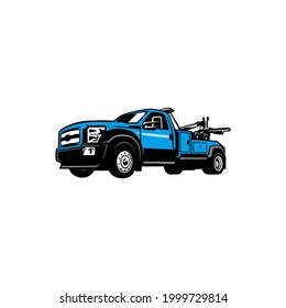 towing truck isolated vector for illustration or logo design