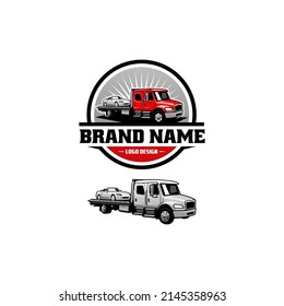 towing truck logo vector isolated