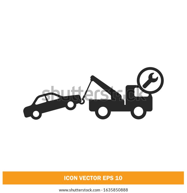 towing\
truck service icon vector design element\
eps10