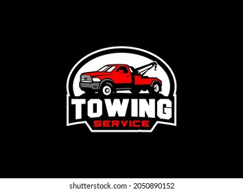 Towing Truck Service Logo Vector Transportation Stock Vector (Royalty ...