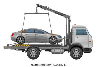 Towing truck transportation emergency car