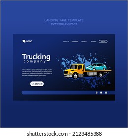 Towing truck web landing page template