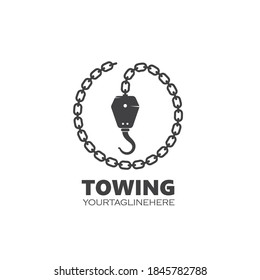 towing vector icon design template