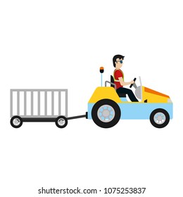 towing vehicle transportation with luggage container