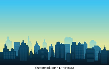 Town Background Daylight Nuance Panorama Stock Vector (Royalty Free ...