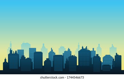 Town Background Daylight Nuance Panorama Stock Vector (Royalty Free ...