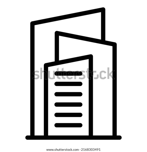 Town building icon outline vector. Modern store.\
Centre market