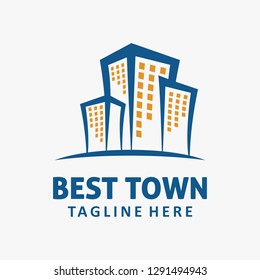 Town building logo design