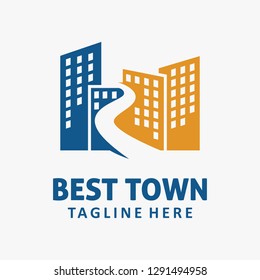 Town building logo design