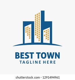 Town building logo design