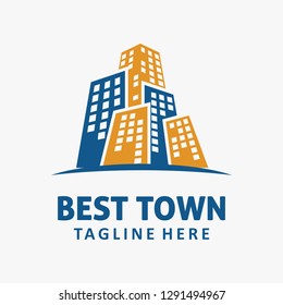 Town building logo design