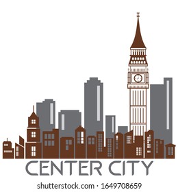 TOWN AND CITY LOGO ICON VECTOR BUILDINGS