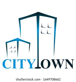 TOWN AND CITY LOGO ICON VECTOR BUILDINGS