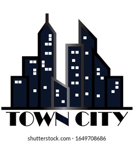 EDIFICIOS VECTOR DE ICONOS DE LOGOTIPO Y CIUDAD