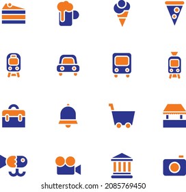 Town city places icon pack