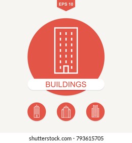 Town and cityscape vector pictogram