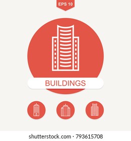 Town and cityscape vector pictogram